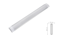 ZMR 18 W 60 cm Alüminyum Bant Armatür 6500 k Beyaz İkili kutuda